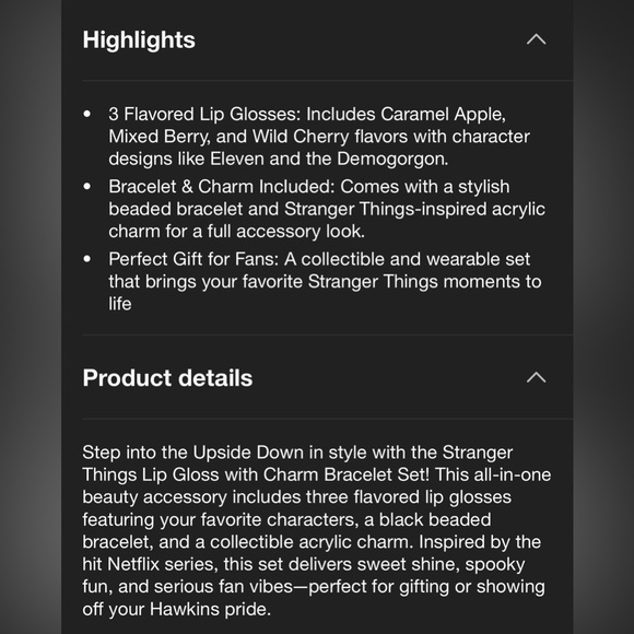 Stranger Things LIMITED Ed. Bracelet & Lip Gloss Set, Mini Balms & 8 Piece Balms - Picture 6 of 8